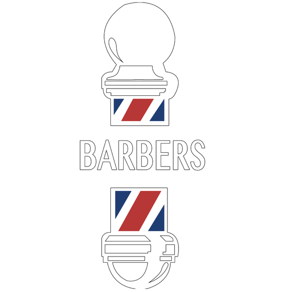 Modern Barber Pole Vinyl Cling Decal - Xcluciv Barber Supplier