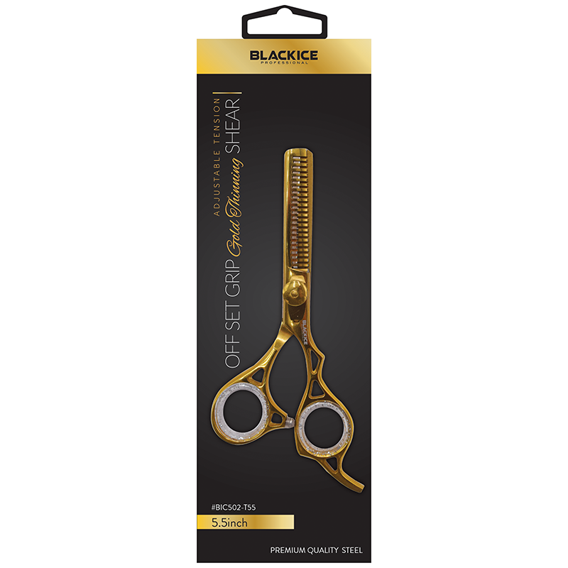 GOLD HAIR SCISSORS 5.5 & THINNING SCISSORS 5.5 INCHES