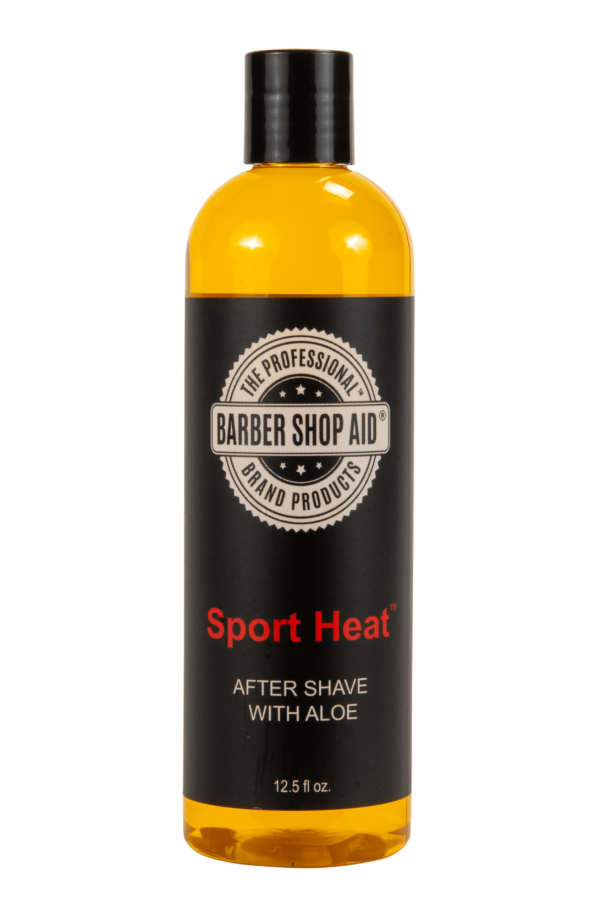 Barber Shop Aid Sport Heat  Aftershave with Aloe 12.5oz