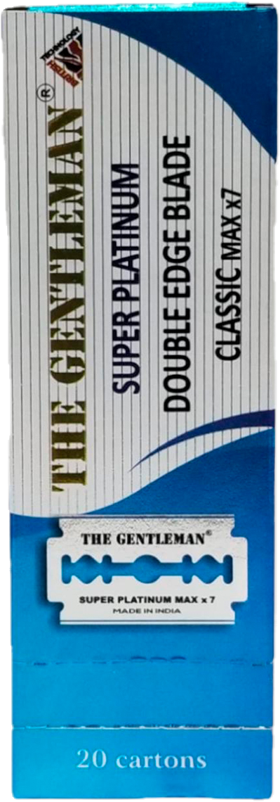 THE GENTLEMAN Super Platinum Double Edge Blade 100ct