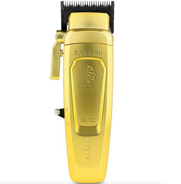 Stylecraft Pro SABER II Professional Metal Clipper with Digital Brushless EON Motor - Gold