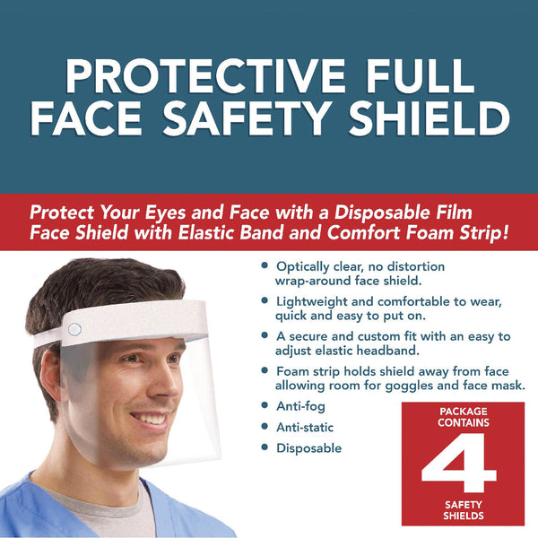 Protective Full Face Safety Shields 4pcs - Xcluciv Barber Supplier