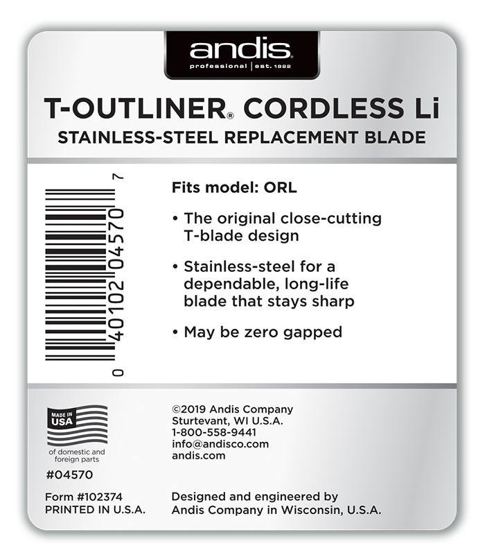 T-Outliner Cordless Li Stainless Steel Replacement Blade - Xcluciv Barber Supplier