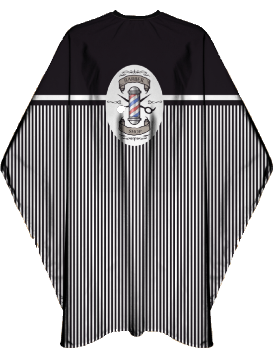 Striped Barber Pole Cutting Cape (B) - Xcluciv Barber Supplier