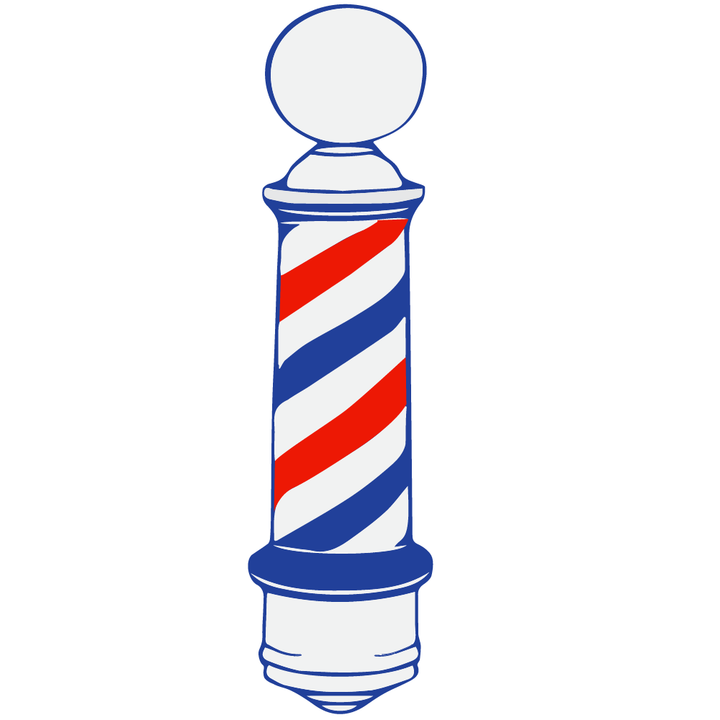 Barber Pole Double Sided Static Cling Decal - Xcluciv Barber Supplier