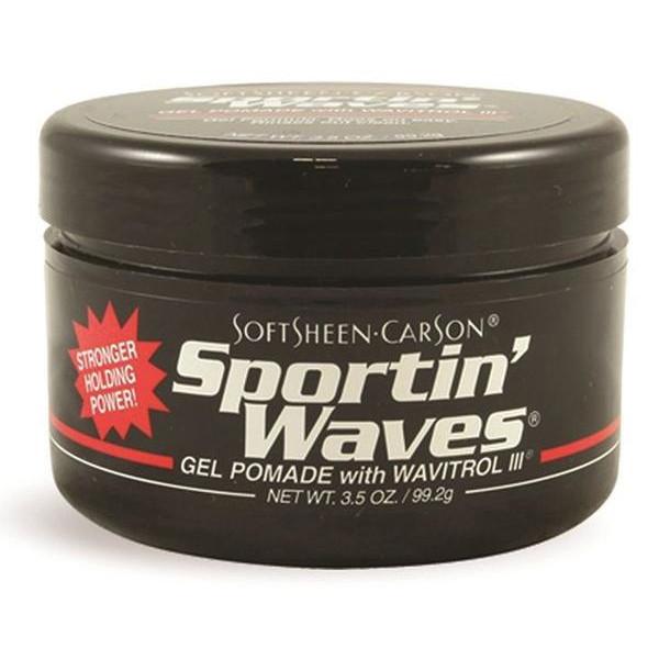 Softeen-Carson Sportin' Waves Pomade w/ Wavitrol Black 3.5oz