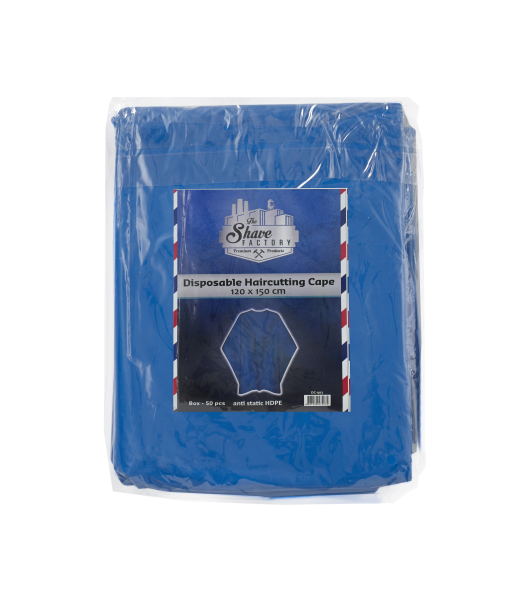 Blue Disposable Haircutting Capes 50pk - Xcluciv Barber Supplier