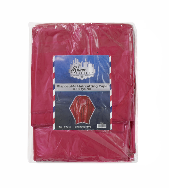 Red Disposable Haircutting Capes 50pk - Xcluciv Barber Supplier
