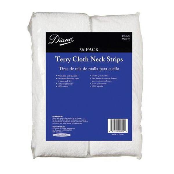 Diane White Terry Cloth Neck Strips - Xcluciv Barber Supplier