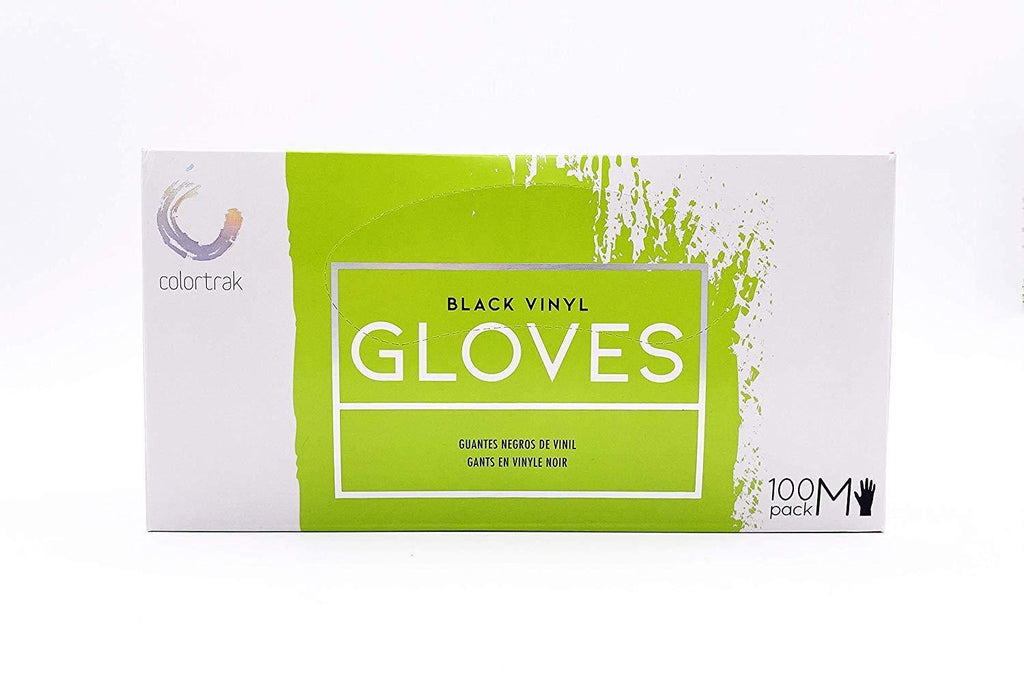 Disposable Powder Free Vinyl Gloves 100pk Black - Xcluciv Barber Supplier