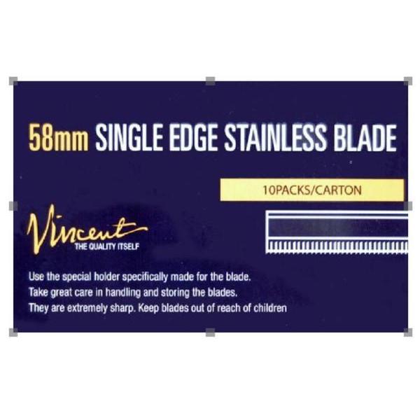 Vincent Stainless 58mm Single Edge Blades