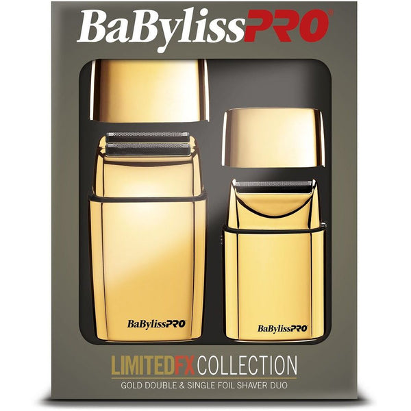 BaByliss Pro LIMITEDFX Collection - Limited Edition Gold Double & Single Foil Shaver Duo