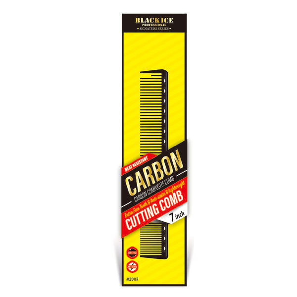 Black Ice Premium Quality CARBON Cutting Comb 7"