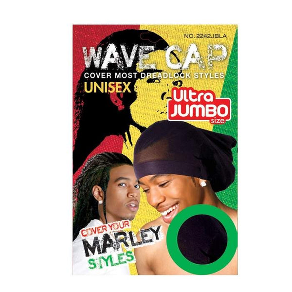 Marley Style Wave Cap Black Ultra Jumbo - Xcluciv Barber Supplier