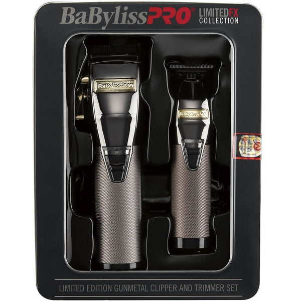 BaByliss Pro LIMITEDFX Collection - Limited Edition Gunmetal Clipper and Trimmer Set