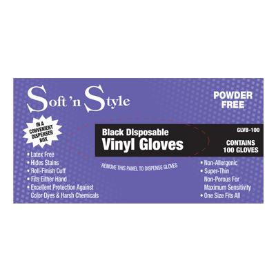 Black Vinyl Gloves Powder Free - Xcluciv Barber Supplier