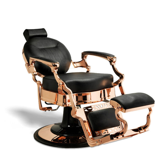 McKinley Barber Chair (Black/Rose Gold) by Berkeley