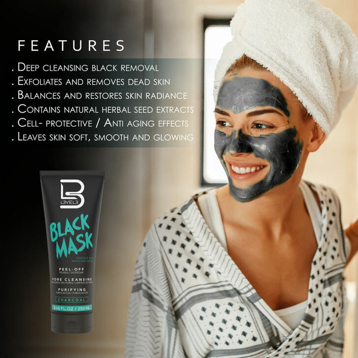 Black Facial Mask 250ml - Xcluciv Barber Supplier