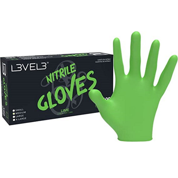 L3VEL3 Nitril Gloves 100pcs Lime