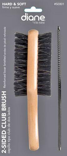 2-Sided Club Brush with 7" Comb - Xcluciv Barber Supplier