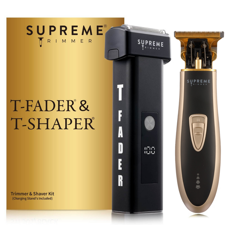 T Fader Shaver & T Shaper Trimmer Bundle - Electric Razor and Trimmer - Supreme Trimmer Mens Trimmer Grooming kit 